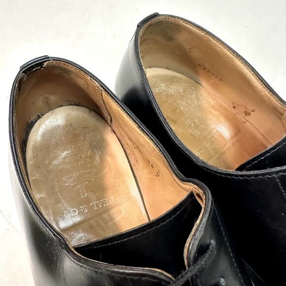 RESOLED Crockett & Jones x Brooks Brothers Derby Cap Toe Black Calf England 9.5